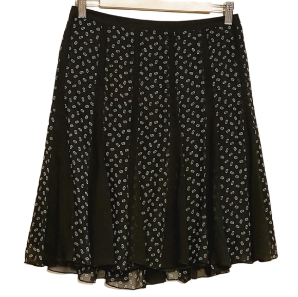 Ann Taylor | 100% Silk Pleated Printed A-Line Skirt (Size 4 Petite) - Picture 1 of 10